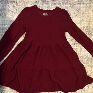 Cat & Jack Burgundy Ribbed Knit Top